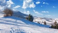 winter landscape of mountainous countryside Royalty Free Stock Photo