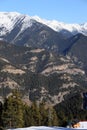 Vallnord, mountains covered with snow, the Principality of Andorra, Europe. Royalty Free Stock Photo