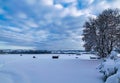 Winter landscape in Murnau am Staffelsee