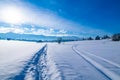 Winter landscape in Murnau am Staffelsee