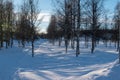 Winter landscape, nature reserve, laponian area, laponia, Norrbotten, Lapland, Sweden Royalty Free Stock Photo