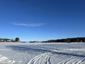 Winter landscape of north Sweden