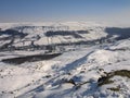 Winter landscape in the North York Moors - England Royalty Free Stock Photo