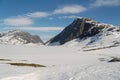 Winter landscape in the Norwegian mountains. Beauty of winter Royalty Free Stock Photo