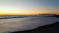 Winter landscape, oceanic beach with black volcanic sand in iceland