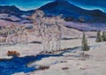 Winter landscape, original painting.