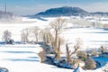 Winter landscape over the valley of Jekerdal just outside Maastricht