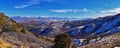 Winter Landscape panorama Oquirrh and Wasatch mountain views from Yellow Fork Canyon County Park Rose Canyon rim hiking trail by R