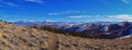 Winter Landscape panorama Oquirrh and Wasatch mountain views from Yellow Fork Canyon County Park Rose Canyon rim hiking trail by R