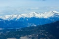 Winter landscape - Panorama of the ski resort. Alps. Austria. Murau. Kreischberg