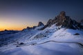 Winter landscape of Passo Giau, Dolomites, Italy Royalty Free Stock Photo