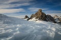 Winter landscape of Passo Giau, Dolomites, Italy Royalty Free Stock Photo