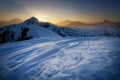 Winter landscape of Passo Giau, Dolomites, Italy Royalty Free Stock Photo