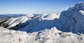 Winter landscape and peaks in Mala Fatra national park,Slovakia