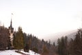 Winter landscape from Peles Castle Sinaia Romania Royalty Free Stock Photo