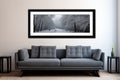 winter landscape photography hanging in a sophisticated black frame