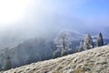 Winter landscape in the Pieniny mountains
