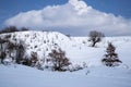 Winter landscape. Racos. Royalty Free Stock Photo