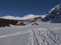 Winter landscape in raurisertal in austrian alps Royalty Free Stock Photo