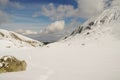 Winter landscape in Retezat mountain, Romania