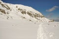 Winter landscape in Retezat mountain, Romania