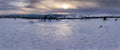 Winter landscape with ridge