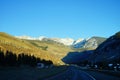 Road under snow mountain Royalty Free Stock Photo