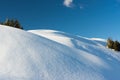 Winter landscape. Rodnei Mountaisn,. Transylvania, Romania Royalty Free Stock Photo