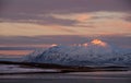 Winter landscape in rural area in Iceland , at morning sunrise Royalty Free Stock Photo