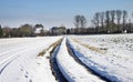 Winter landscape in rural england Royalty Free Stock Photo