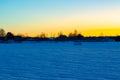 2019. Winter landscape of the Russian province.Sergiev Posad