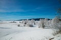 Winter landscape in Saint Laurent en Grandvaux Royalty Free Stock Photo