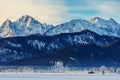 Winter landscape in schwangau, German