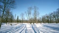 Winter landscape with shades Royalty Free Stock Photo