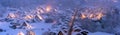 Winter Landscape of Shirakawago Panoramic