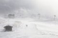 Winter landscape in Sinaia resort, Romania. Cota 2000.