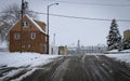 Snowy Sisseton House Royalty Free Stock Photo