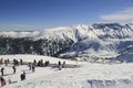 Winter landscape with Ski area of Resort of Bansko, Pirin Mountain, Bulgaria