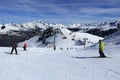 Winter landscape in the ski resort of La Plagne, France