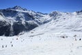 Winter landscape in the ski resort of La Plagne, France