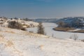 Winter landscape with Small river Sura