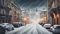 Winter landscape with snow. Beautiful christmas panorama with fresh powder snow