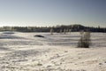 Winter landscape. Snow-covered fields Royalty Free Stock Photo