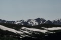 Winter landscape with snow-covered mountains in the distance in Colorado Royalty Free Stock Photo