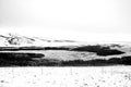 Winter Landscape of Snow Covered Ranch Land Royalty Free Stock Photo