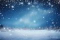 Winter landscape with snow and falling snowflakes. Christmas background. Generative AI Royalty Free Stock Photo