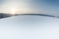 Winter landscape with snow field Royalty Free Stock Photo