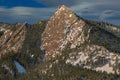 Winter, Snow Flocked Flatirons Royalty Free Stock Photo