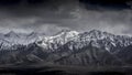 Winter landscape snow mountain with blue sky from Leh Ladakh India Royalty Free Stock Photo