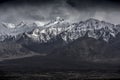 Winter landscape snow mountain with blue sky from Leh Ladakh India Royalty Free Stock Photo